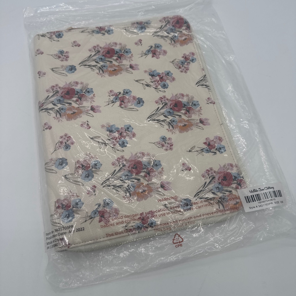 MATILDA JANE Floral Tablet Case Beige Blue Floral